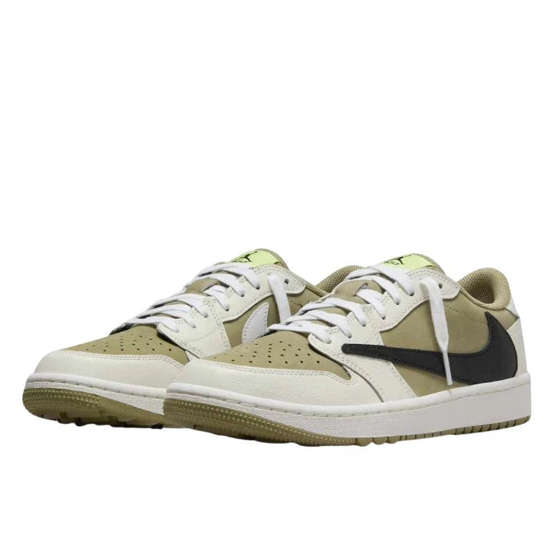 Tênis Air Jordan 1 Retro Low Golf Travis Scott Verde- Neutro