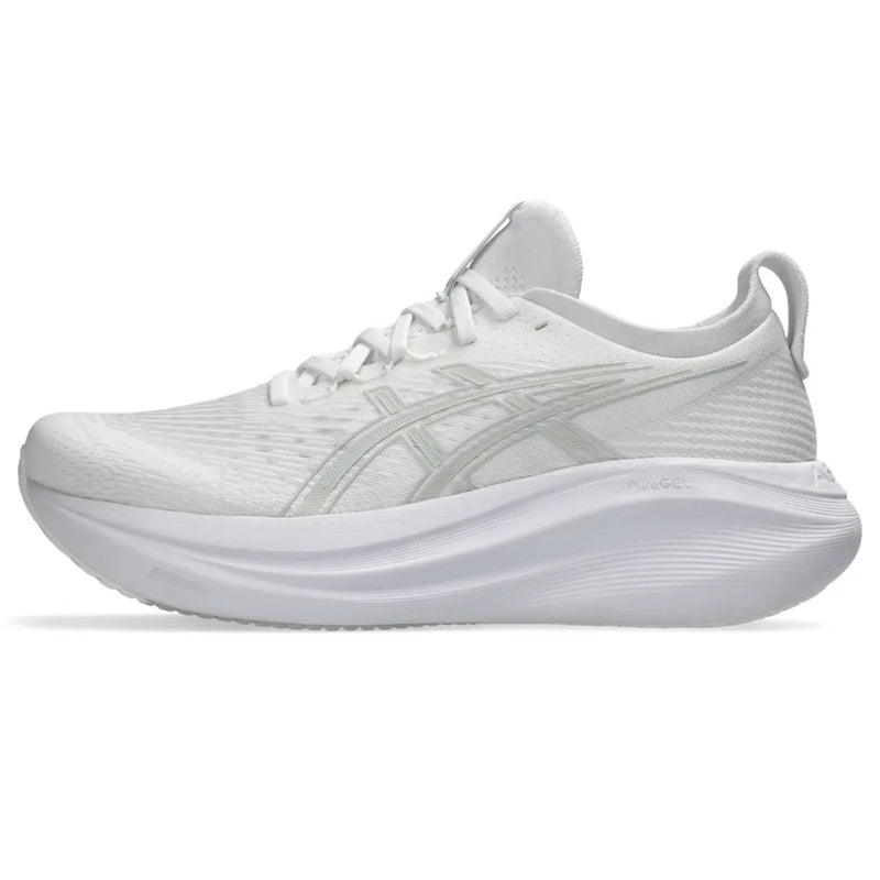 Tênis ASICS GEL-Nimbus 27 - Masculino - Branco/Cinza